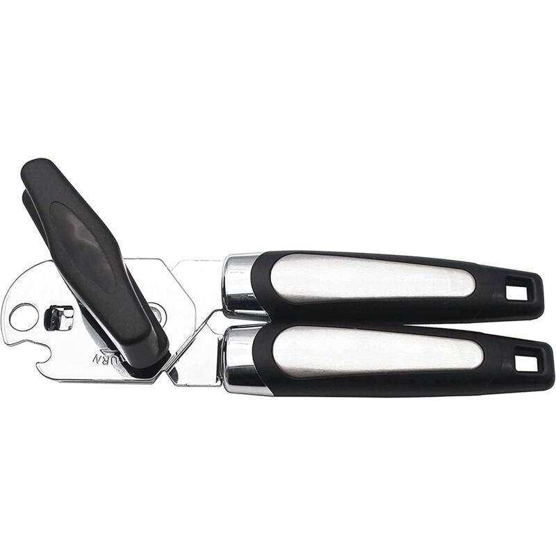 Memkey - Manual Can Opener, Non-Slip Handle, Safe Cutting, Easy to Open, Multifunctional Bottle Opener, Can Opener Made of Food Grade Stainless Steel
