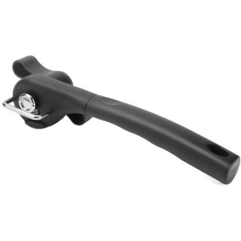Manual Can Opener Stainless Steel Single Handle Side Open Safety Can Opener for Home CampingBlack