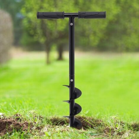 Manual Hand Earth Auger Fence Post Drill Soil Digger Hole Borer Digger 4"