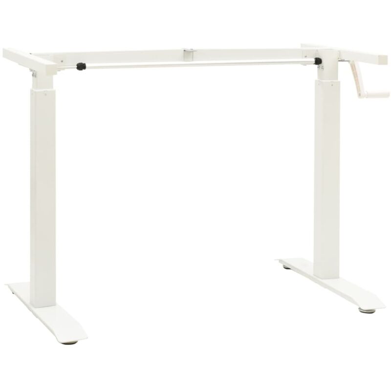 Vidaxl - Manual Height Adjustable Standing Desk Frame Hand Crank White