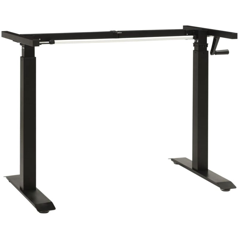Vidaxl - Manual Height Adjustable Standing Desk Frame Hand Crank Black