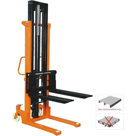 SECUREFIX DIRECT Manual Hydraulic Pallet Stacker 1T (Hand Forklift Lifter 2.5M)