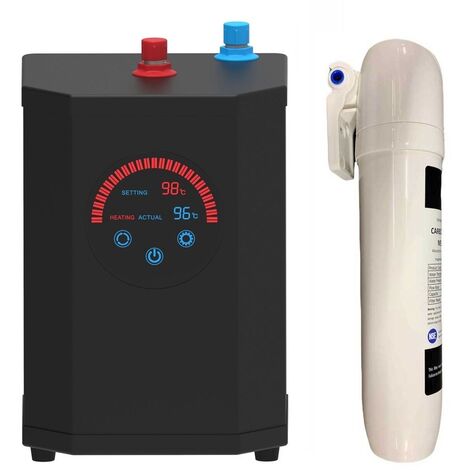 main image of "Manual Instant Heated Hot Water Tank 1.5kw for Boiling Hot Water Taps + Filter"