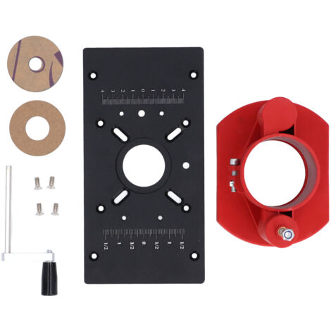 Manual Lifting Base M8 Black Flip Board Router Insert Plate System Kit for Woodworking Milling Chamfering Slotting