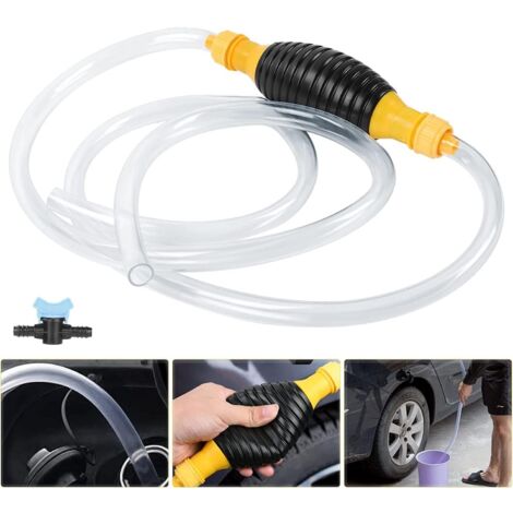Manual Liquid Transfer Pump, Portable Manual Fuel Transfer Pump, Hand Fuel Pump with 2M Hose