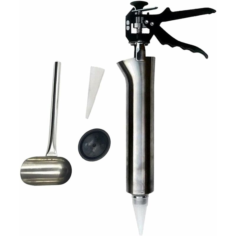 Osqi - Manual Mortar Grout Applicator, Pointing Mortar Caulking Gun with Replaceable Nozzles Cement Grouting Machine (For Gap)