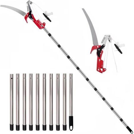 Manual pruning saw, height adjustable up to 4 m, 1 saw for 2 uses, allows for easy and convenient repair of high branches.