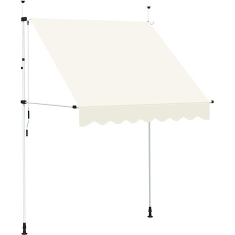 Manual Retractable Awning 200 cm Cream vidaXL