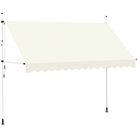 Manual Retractable Awning 350 cm Cream vidaXL