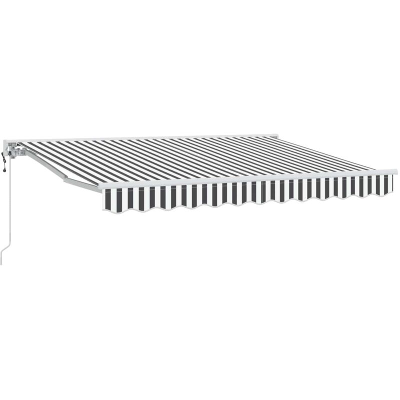 Electric Retractable Awning Anthracite And White 3 X 2.5 M Vidaxl