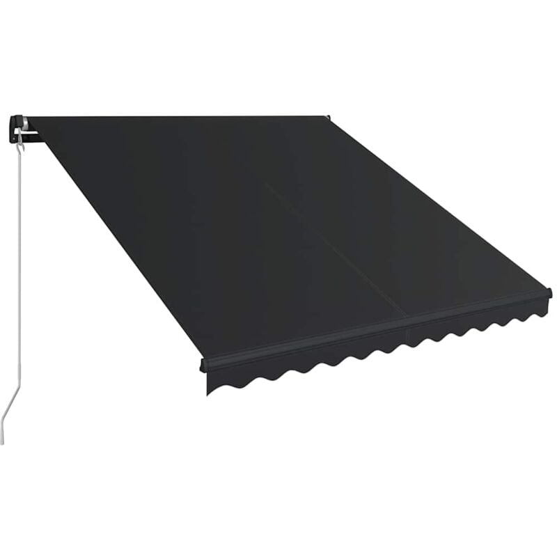 Manual Retractable Awning with led 300x250 cm Anthracite Vidaxl