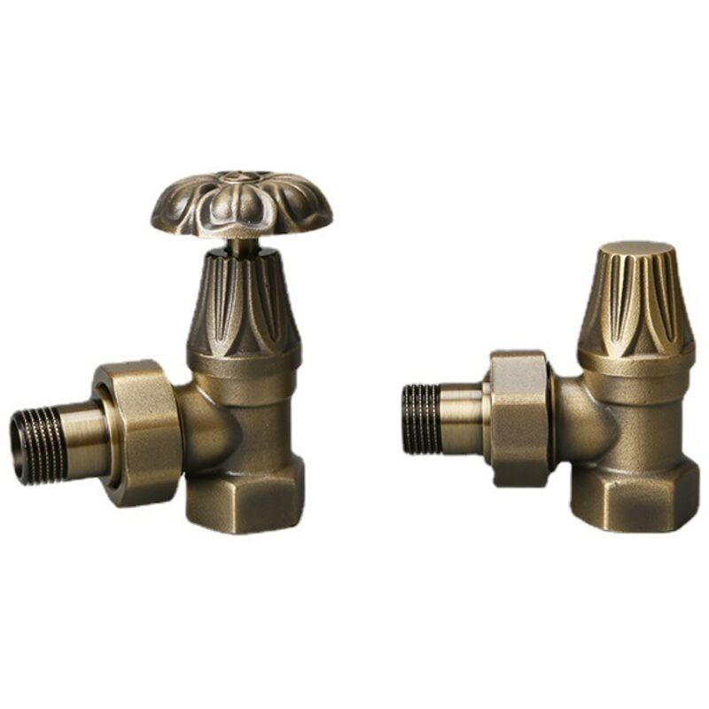 Manual valve set with flower handle for cast iron radiators