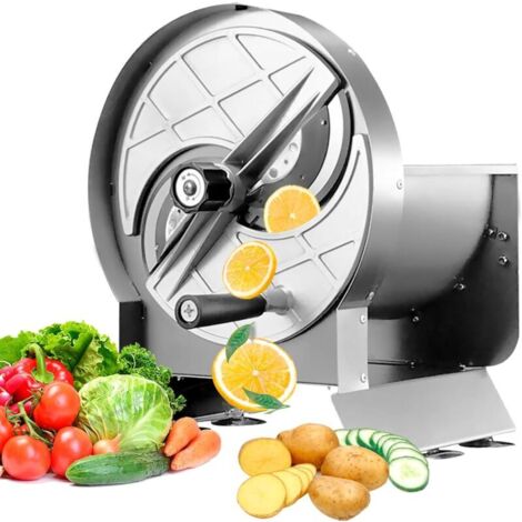 Manual Vegetable Slicer, Professional Stainless Steel Fruit Cutter, Onion and Tomato Chip Cutter, 0-13mm Adjustable Thickness for Potatoes, Lemons, Oranges, Carrots, Cabbage