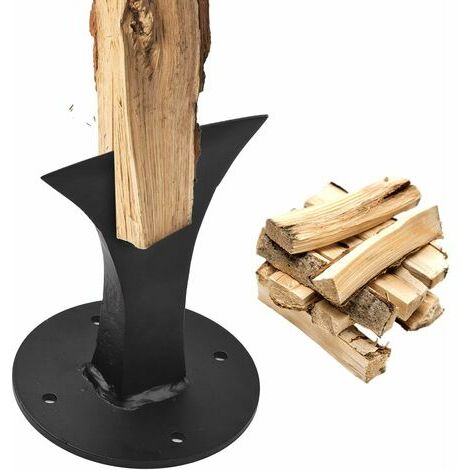 MCC Cast Iron Wood Splitter,Kindling Cracker,Manually Split Firewood,Use at  Home&Campsites Campfire Splitting Wedge,Easily Portable,Sturdy and  Safe,Incl. Tools Work Gloves,Safety Glasses,Maul Hammer 