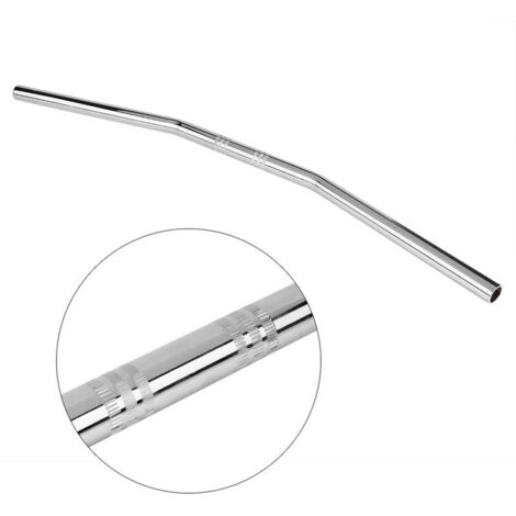 Manubrio da moto retrò da 7/8 di pollice (22 mm), colore argento.
