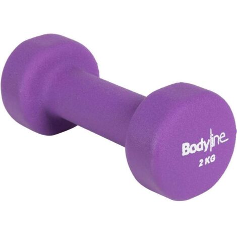 Manubrio in ghisa e neoprene antiscivolo e antiurto 2kg - home fitness