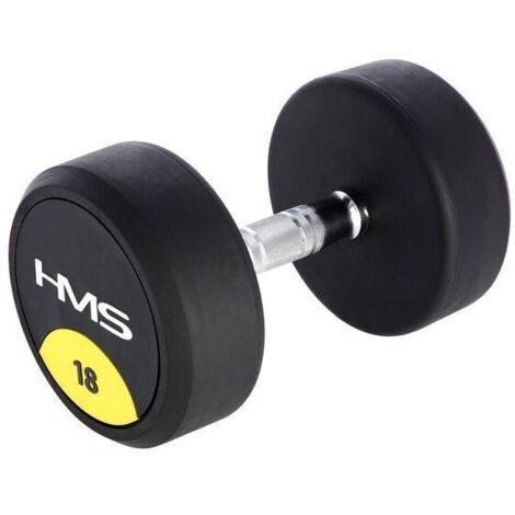 Manubrio rivestito in gomma HMS 18 kg HG PRO - allenamento della forza a casa e in palestra