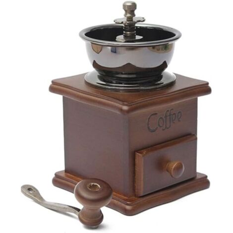 manuel Café Moulin à grains main à épices herbes de style vintage en bois rétro Burr Moulin à grains de café nœuds Machine Moulin à céréales Cadeau Pour Les Amateurs