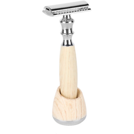Manuel Rasoir Double Sécurité pour Homme avec Manche en Bois Vintage