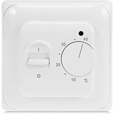 Manuel Thermostat Chauffage au Sol Electrique avec sonde AC 220V 16A, Régulateur de Thermostat Plancher Chauffant Mécanique,de