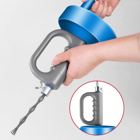 Manuelle Abflussspirale mit Wasserbehälter – Abflussreinigungswerkzeug für Bad, Küche und Dusche