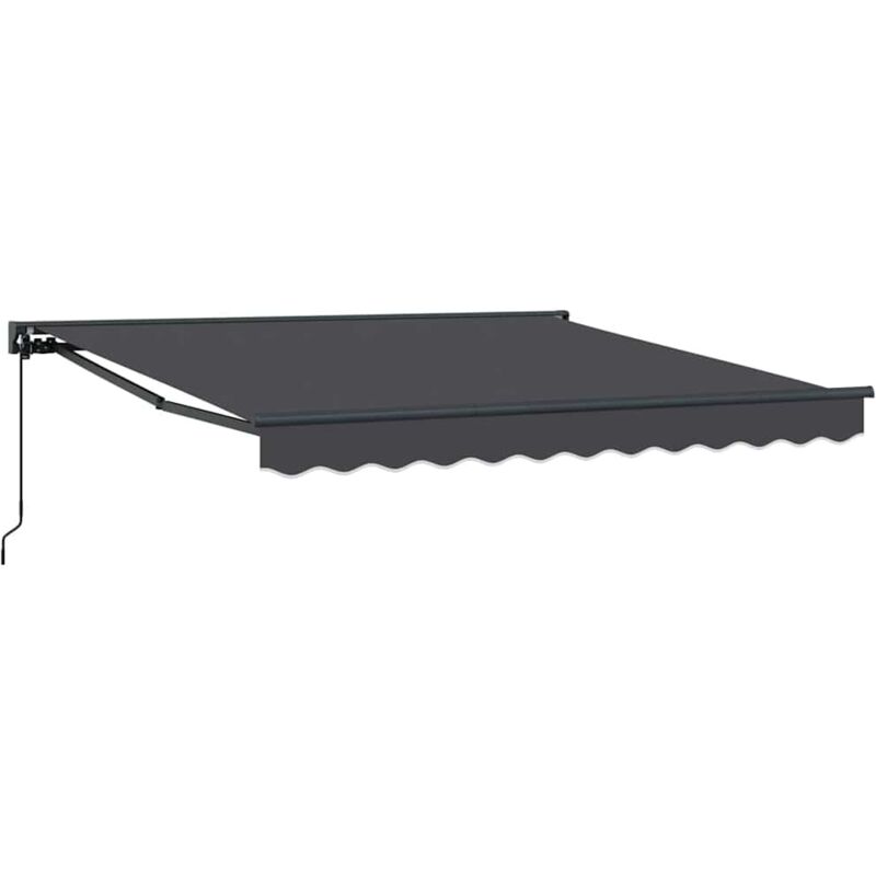 Einziehbare Markise Anthrazit 350x250 Cm Stoff Vidaxl