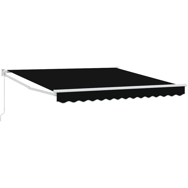 Markise Schwarz 3 X 2, 5 M Polyester Und Metall Vidaxl