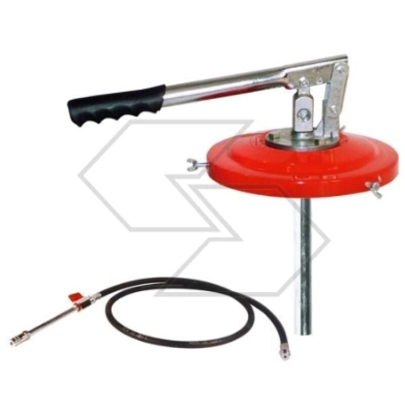 Image of Manuelle Fettpumpe für 4,5 / 5 kg Eimer Schlauch 1,50m Kopf 4 Backen