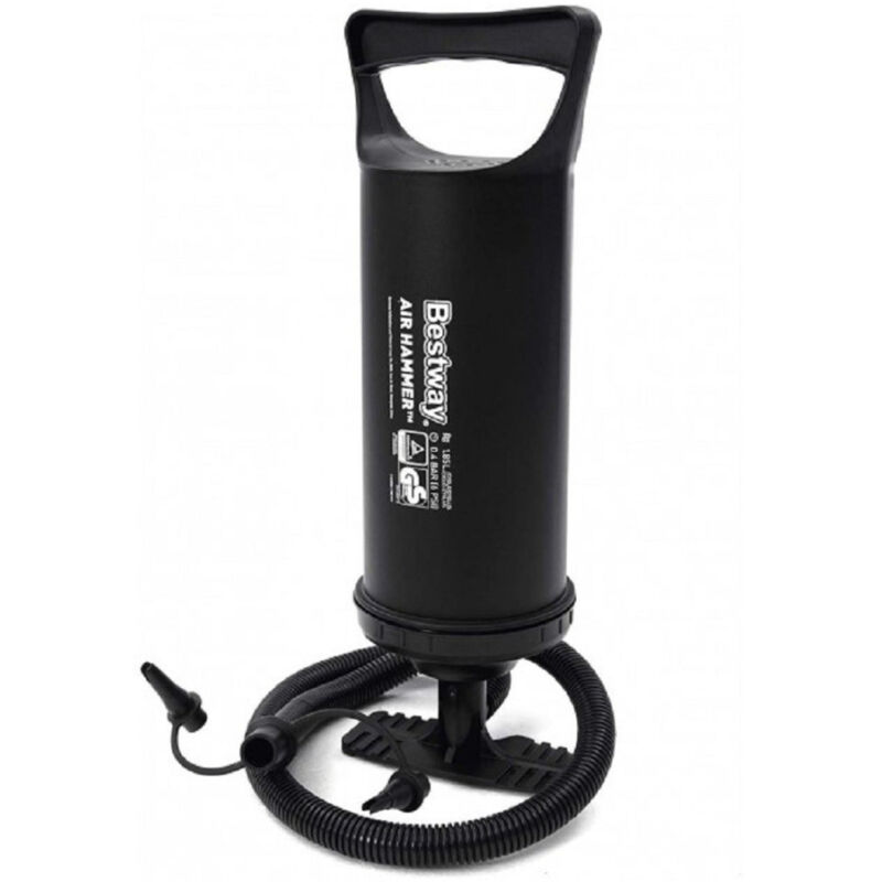 Image of Trade Shop Traesio - Trade Shop - manuelle aufpumpe 36 cm volumen 1.850 cc 3 ventiladapter 62003 -