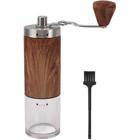 Manuelle Kaffeemühle aus Edelstahl, verstellbar und abnehmbar für perfektes Mahlen zu Hause, im Büro oder im Café.