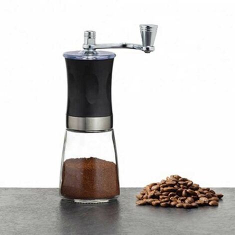 Manuelle Kaffeemühle, Edelstahl, schwarz