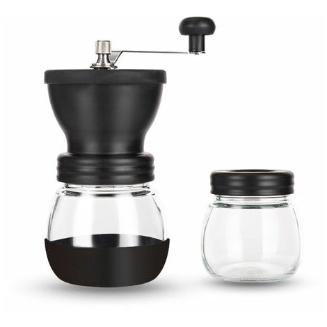 Manuelle Kaffeemühle – manuelle Keramik-Kaffeemühle für feines Kaffeemahlen (schwarz)