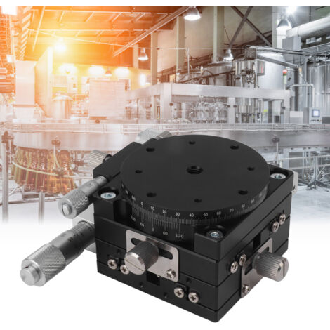 Manuelle Linearpositionierung, 3-Achsen XY-R, einstellbares Mikrometer, Präzisionsplattform mit Lager, verschiebbarer Aluminiumtisch, 658 g, 3 kg Tragfähigkeit