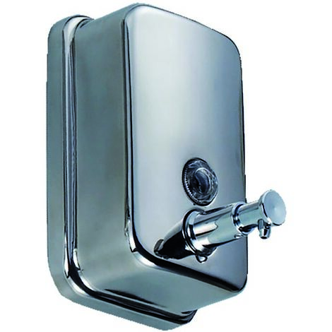Manueller Edelstahl-Flüssigseifenspender liq.800ml ml - Edelstahl H 210 x B 125 x T 72 mm