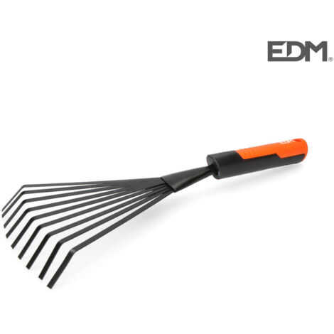 Manueller Gartenrechen 38 cm Farbe Grau/Orange EDM