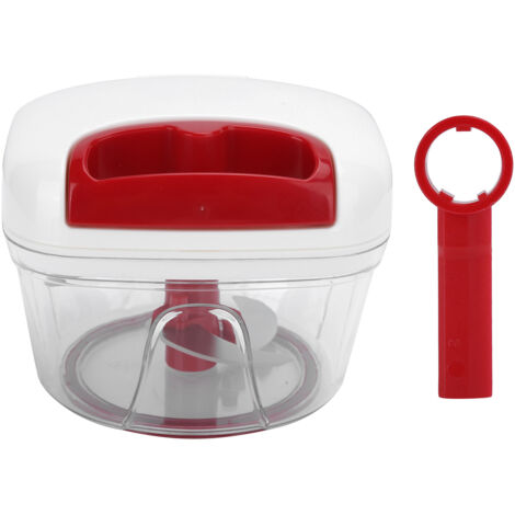 Manueller Knoblauchzerkleinerer (550 ml) mit Reinigungsbürste – Kompakter Küchenzerkleinerer und Mixer