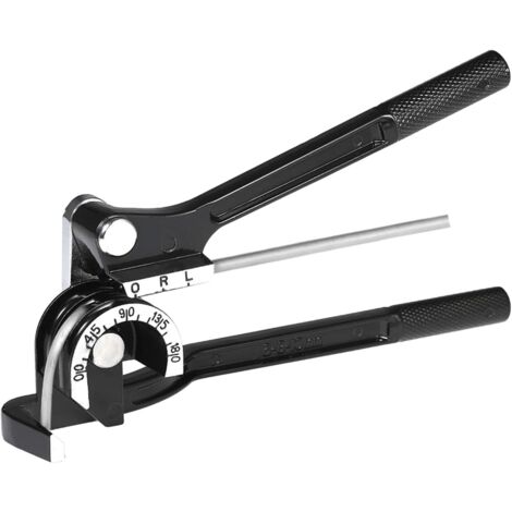Manueller Rohrbieger, 3-in-1 für 1/4 Zoll, 5/16 Zoll, 3/8 Zoll, 0–180 Grad Rohre, Rohrbieger, Biegewerkzeuge für Kupfer-, Messing-, Aluminium- und dünne Stahlrohre