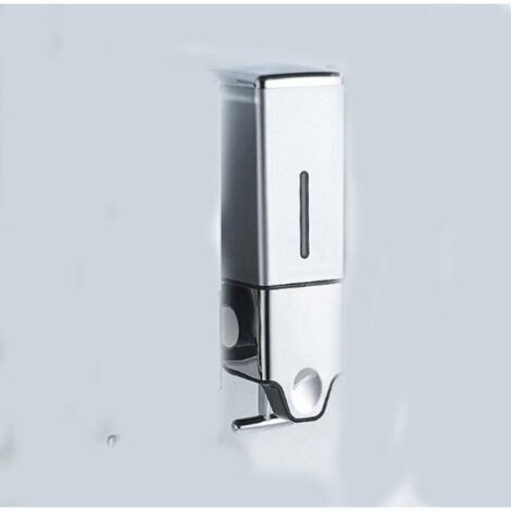 Manueller, wandmontierter Seifenspender für Zuhause, Badezimmer, Küche, Hotels, Restaurants (500 ml, Grau)