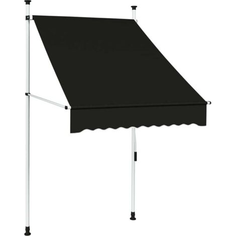 Manuelles, einziehbare Markise 100 cm Anthrazit