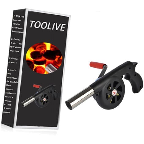 TOOLIVE Manuelles Grill Luftgebläse, Tragbar BBQ Gebläse Grillgebläse, Handheld BBQ Ventilator Grillventilator für Grill Feuer Bälge Outdoor Picknick Camping Kochen