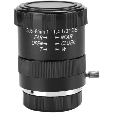 Manuelles Objektiv für Überwachungskameras, Aluminiumlegierung, 3,5–8 mm, F1.4, CS-Anschluss, 720p