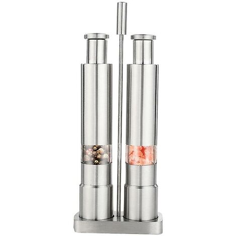 Manuelles Salz- und Pfeffermühlen-Set, Daumenpfeffer, Gewürz- und Saucenmühlen aus Edelstahl mit Metallgriff