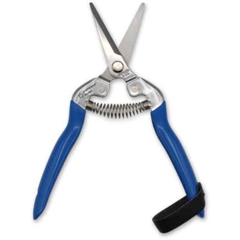 MANZANA tijera recoleccion m/azul recta larga inox m110 , Tijera de recolección con hoja larga y recta modelo M110 INOX Manzana Tijera de recolección con hojas de corte fabrica