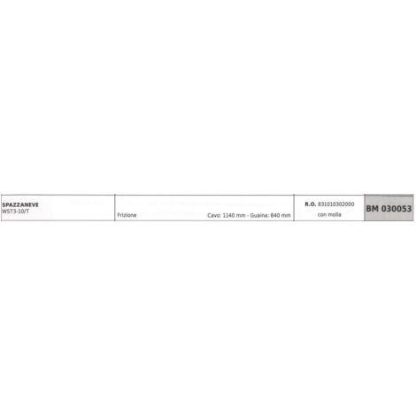 MAORI câble d'embrayage chasse-neige avec ressort WST3-10/T câble 1140mm gaine 840mm