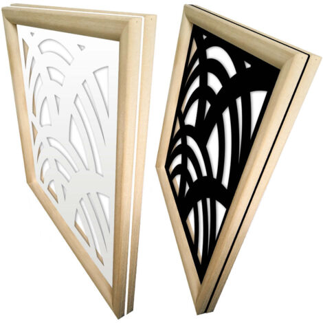MAORI - Moduli Decorativi in Legno e PVC - Misura: 73x73 cm - Colore: bianco