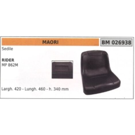 MAORI siège de tracteur de pelouse RIDER MP 862M largeur 420 mm longueur 460 mm h. 340mm