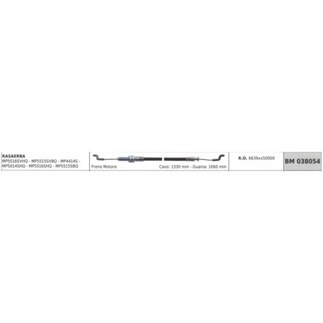 MAORI tondeuse à gazon câble frein moteur MP5516SVHQ MP5515SVBQ câble 1330mm gaine 1060mm