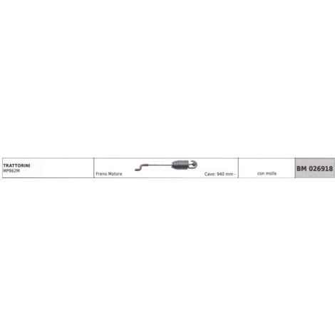 MAORI tractor MP862M cable de freno motor con muelle 940mm cable código 026918