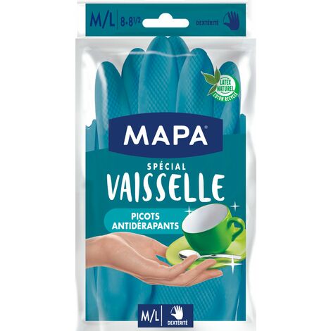 MAPA Gants de Ménage Spécial Vaisselle - Taille M/L-8/8.5