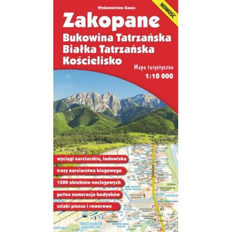 Mapa Gauss: Zakopane, Tatra - Resistente al agua, 1:10.000